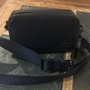Coach Black Leather Belt Bag